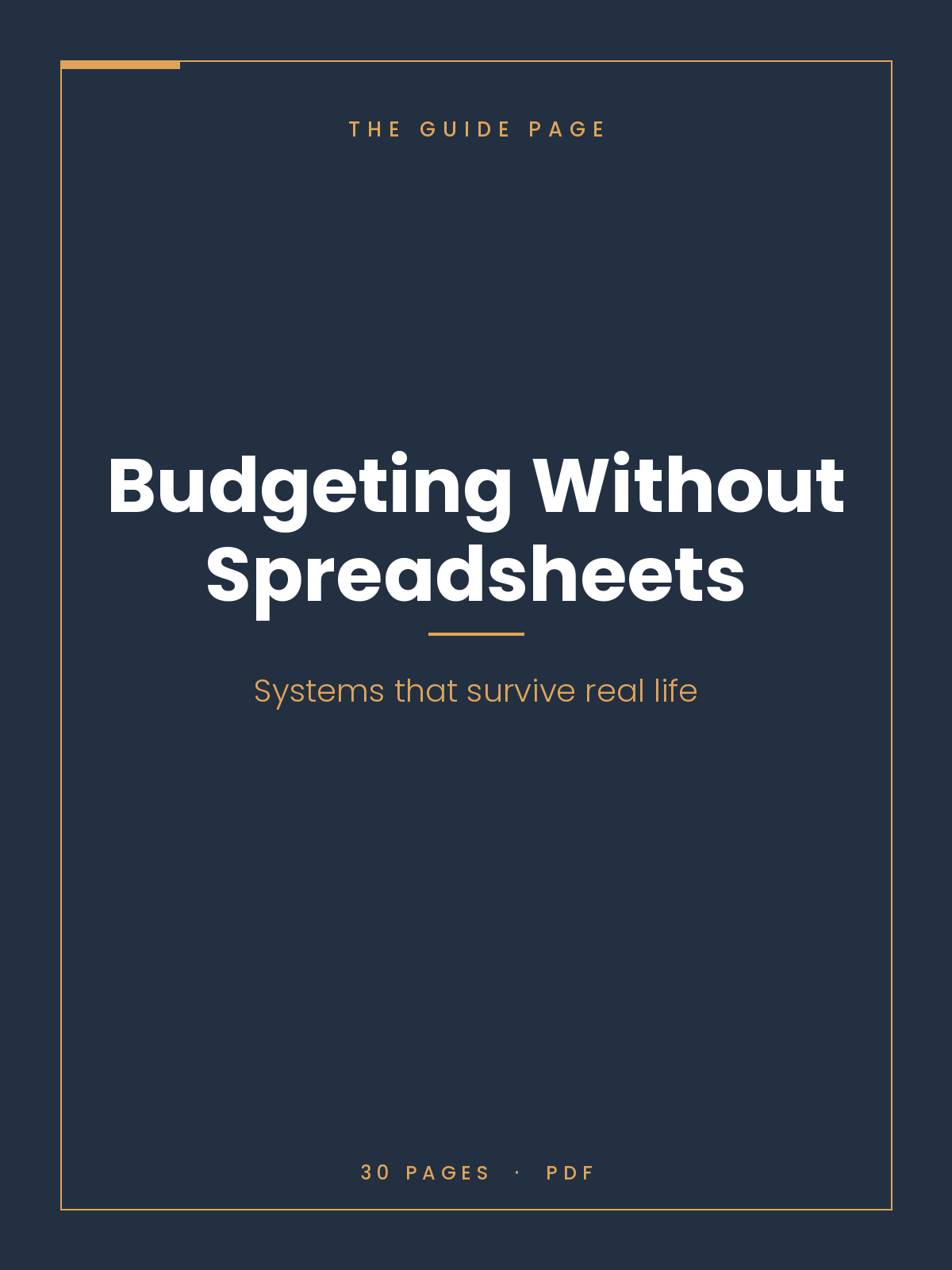 Budgeting Without Spreadsheets