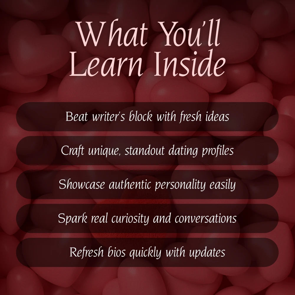 The Big List of Dating Profile Ideas Checklist | Digital Download | Dating Bio Writing Guide & eBook Style Resource