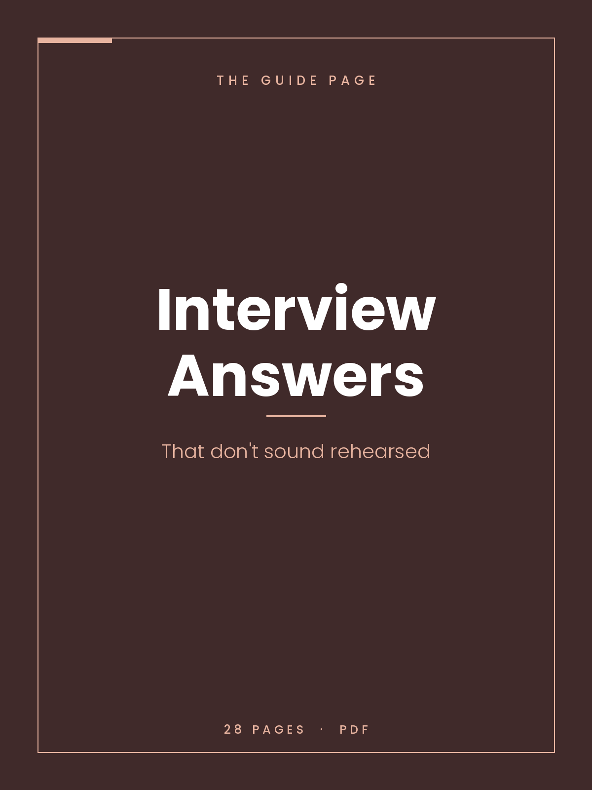 Interview Answers That Don't Sound Rehearsed