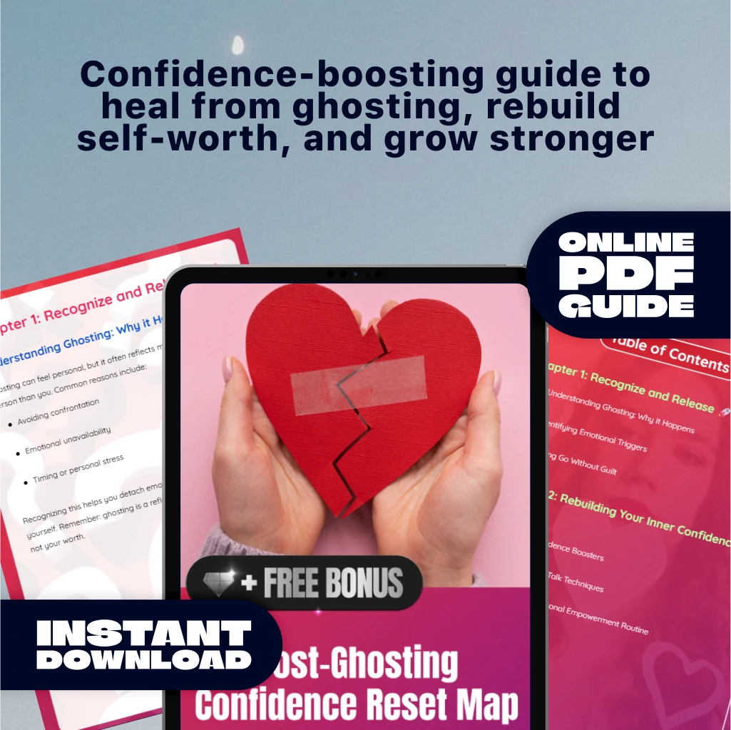 Post-Ghosting Confidence Reset Map | Digital Self-Help Guide | Confidence Building eBook | Emotional Healing Checklist & AI Journaling Prompts