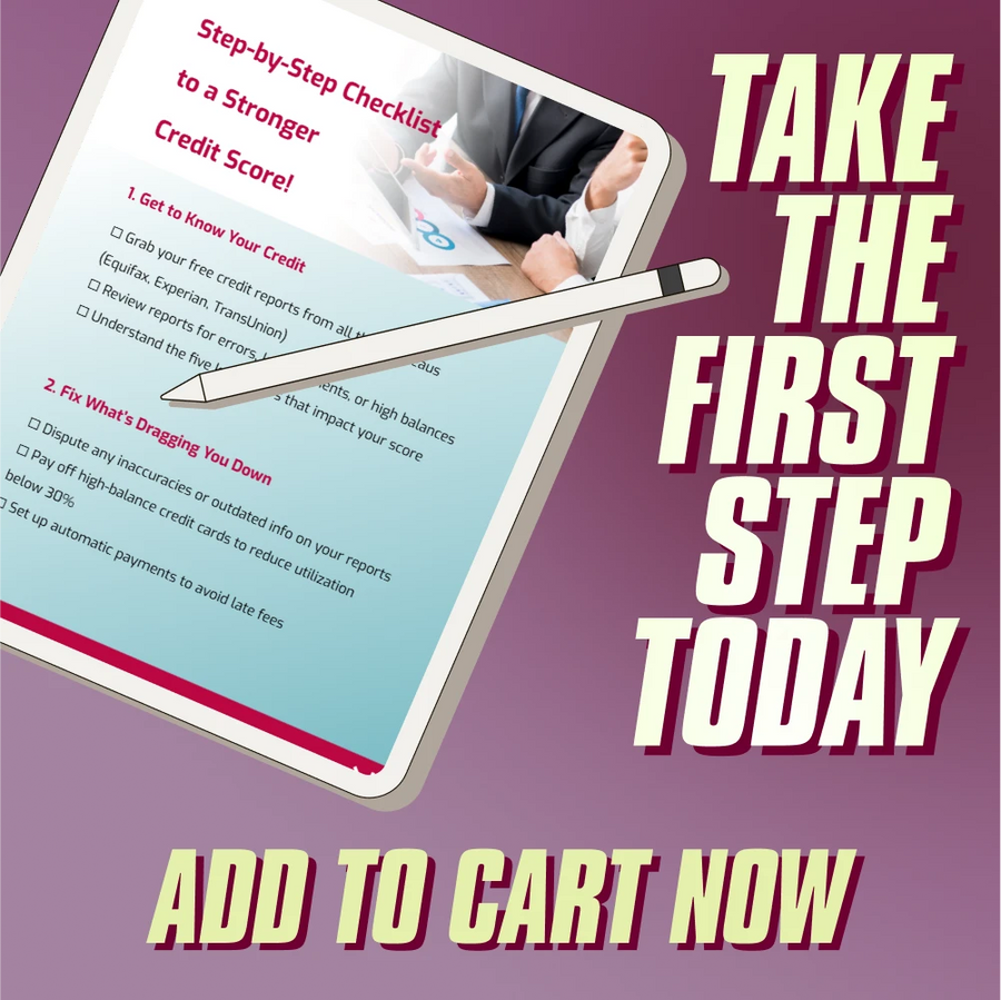 Step-by-Step Checklist to a Stronger Credit Score | Printable Credit Repair Guide | How Do You Raise Your Credit Score Checklist | Instant Download