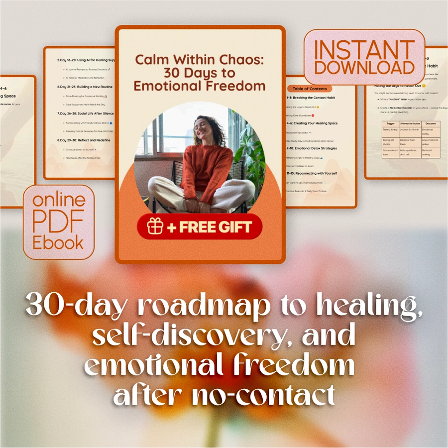 30 Days to Emotional Freedom | eBook | 30-Day No-Contact Healing Map | Self-Healing Digital Download | Emotional Detox & Recovery Guide