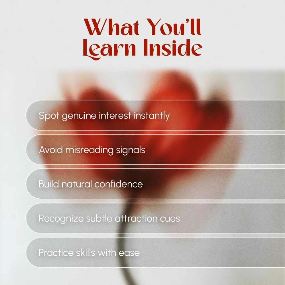 First Date Body Language Decoder | Digital Guide for Reading Signals, Positive & Negative Cues, Gesture Cheat Sheet & Workbook