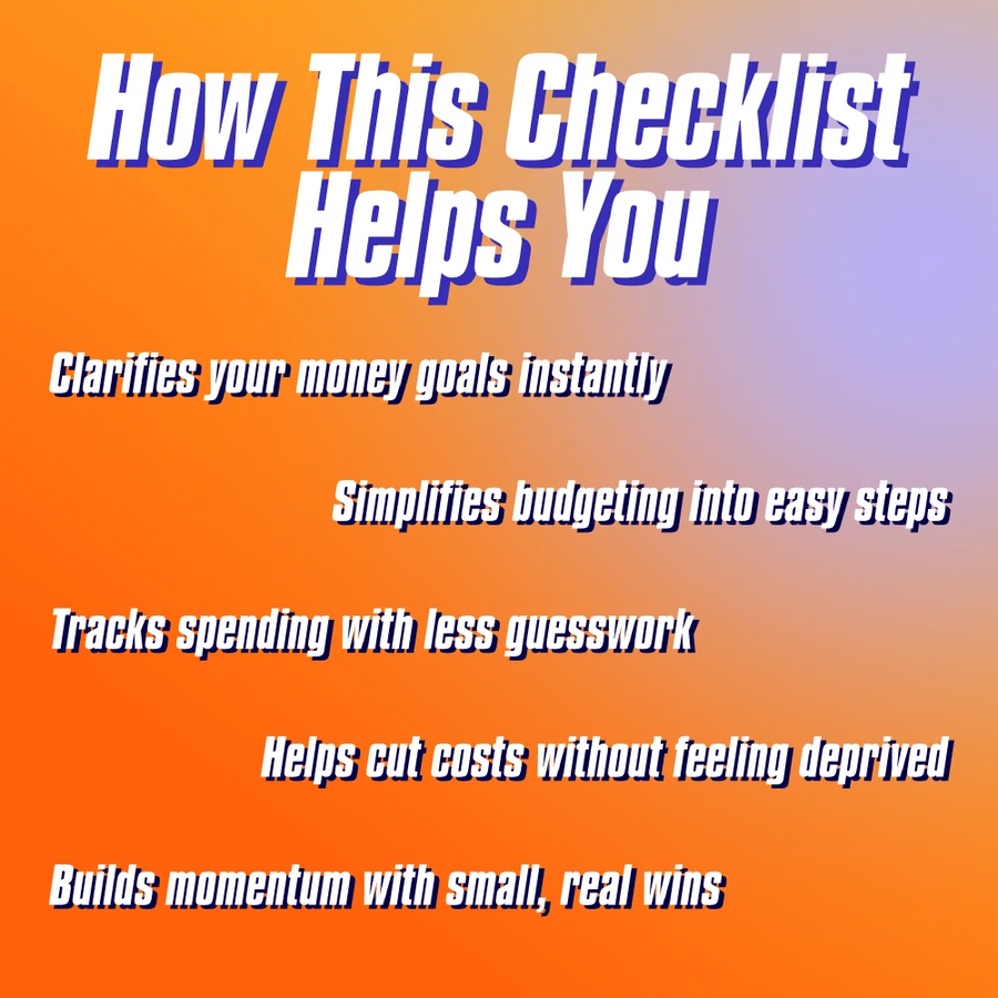 Budget Checklist: Stay on Track & Slay Your Spending | Digital Budget List | How to Make a Budget List Printable PDF