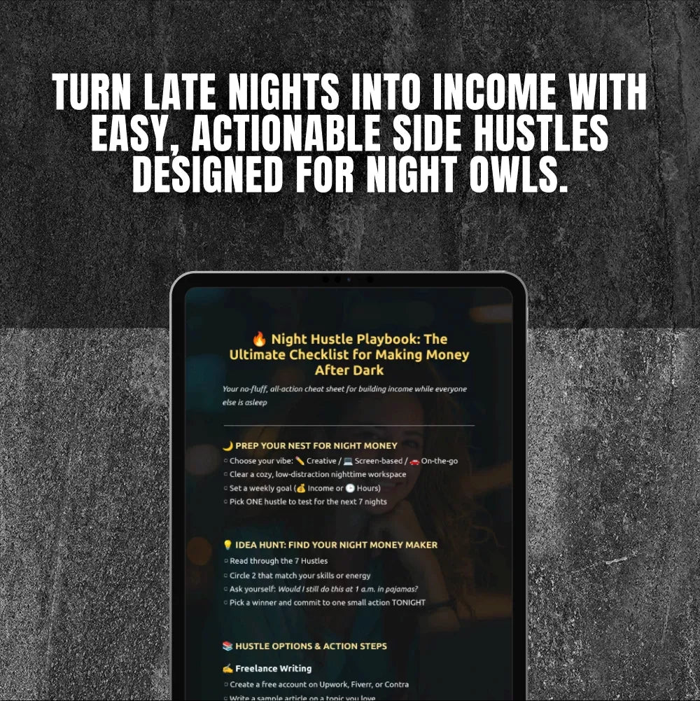 The Ultimate Checklist for Making Money After Dark