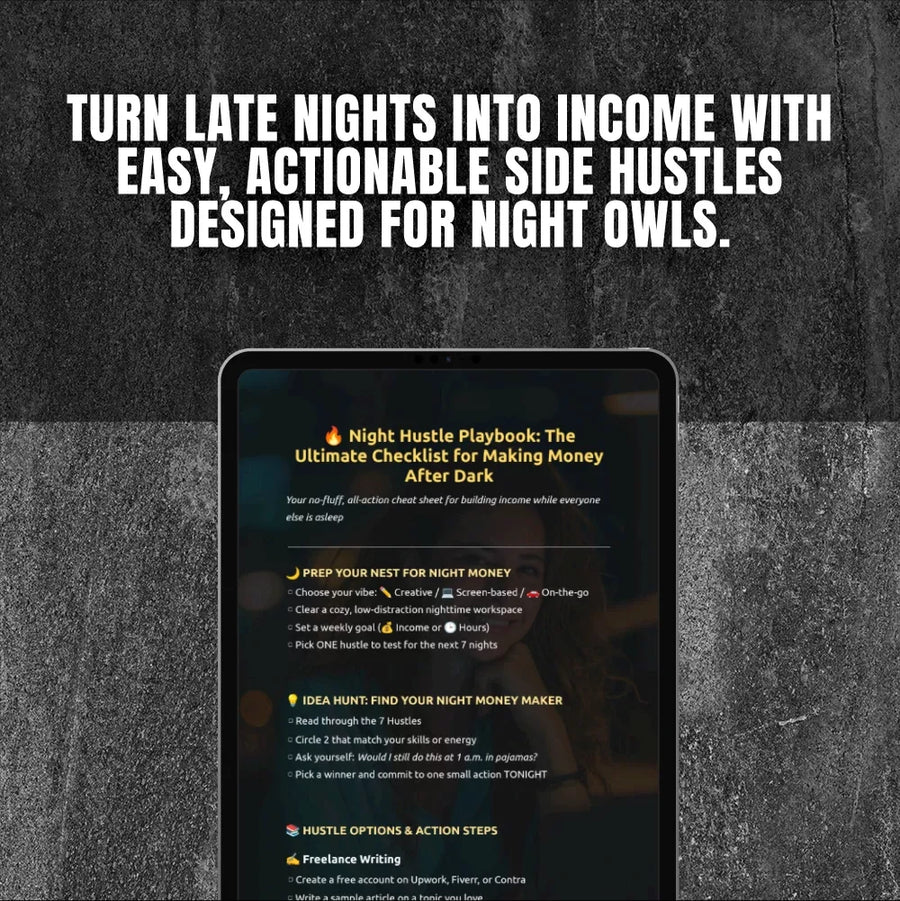 The Ultimate Checklist for Making Money After Dark