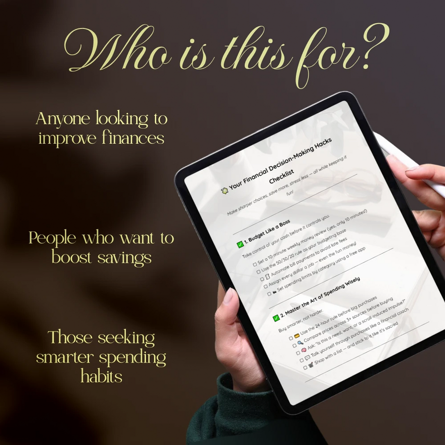 Your Financial Decision-Making Hacks Checklist: Budget, Spend, Save & Invest Smarter