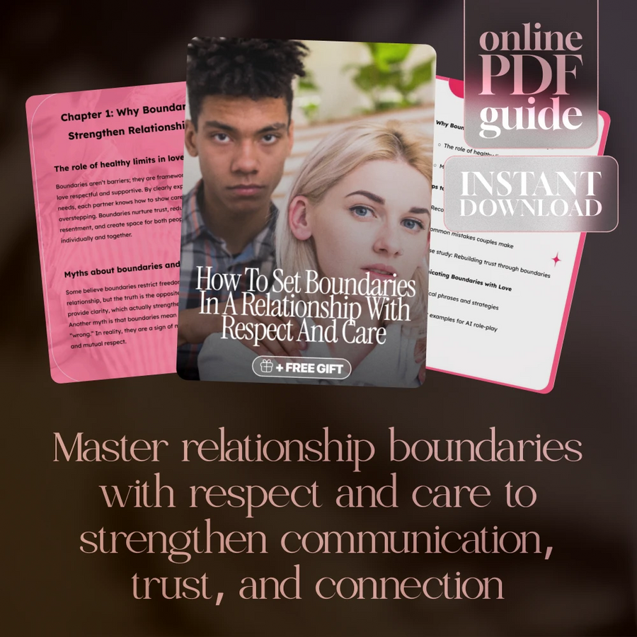 How to Set Boundaries in a Relationship with Respect and Care - eBook, Guide, & Checklist for Healthy Communication