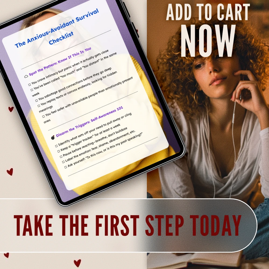 The Anxious-Avoidant Survival Checklist | Digital Download for Healing Anxious Avoidant Attachment Style | Self-Help Relationship Guide & Printable Resource