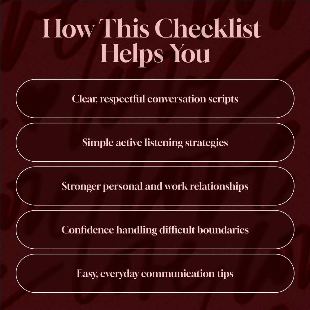Respecting Boundaries with Care: A Practical Checklist | Digital Download Guide, eBook, Self-Help, Relationship & Communication Skills PDF