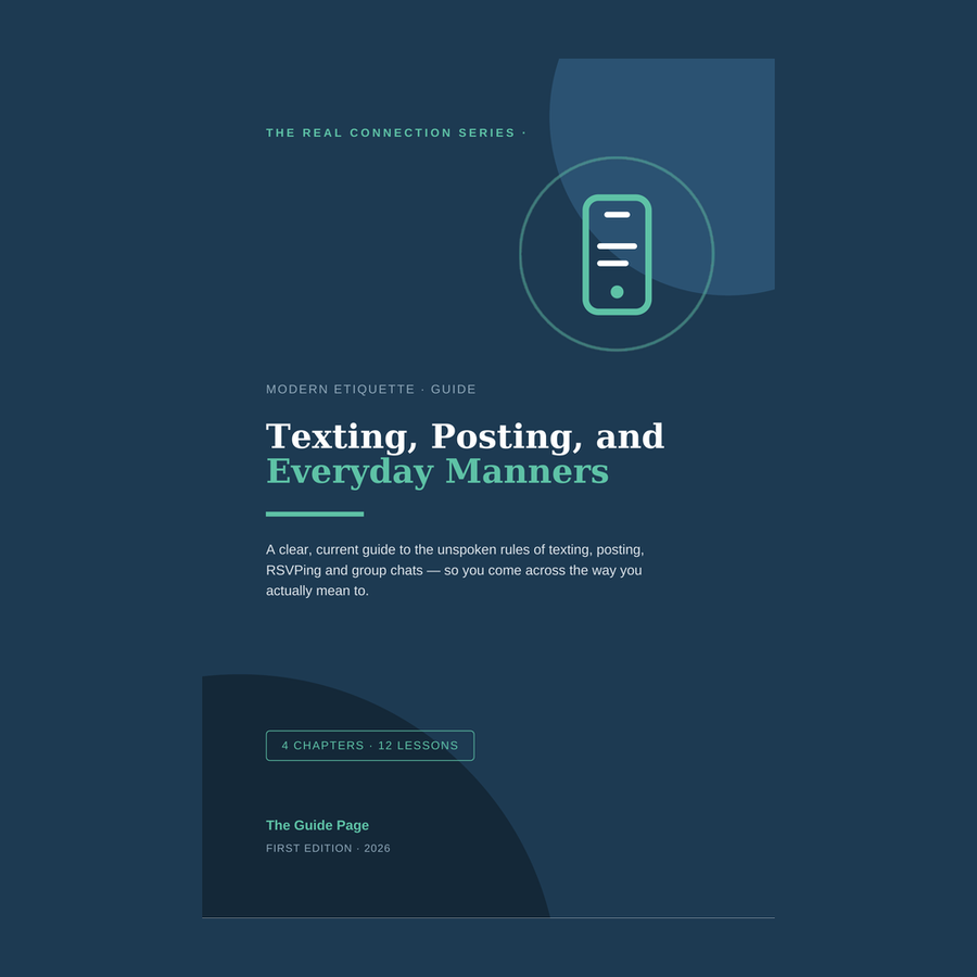 Modern Etiquette Micro-Course | Printable Digital Etiquette Guide | Texting, Social Media, RSVPs & Everyday Politeness Tips
