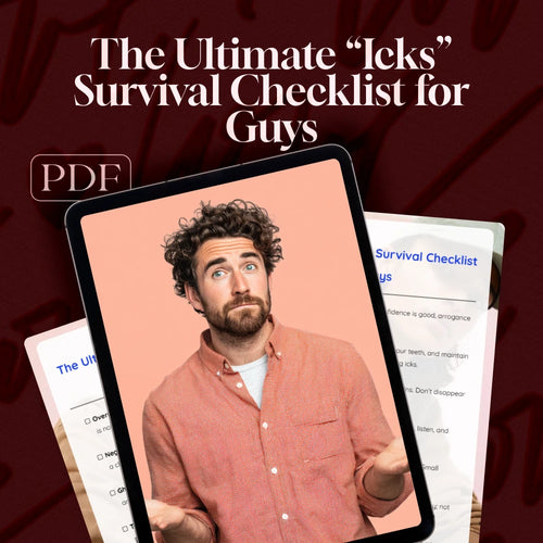 The Ultimate “Icks” Survival Checklist for Guys | Digital Download | Funny Self-Improvement Guide to Avoid Dating Icks for Guys | eBook PDF Instant Download