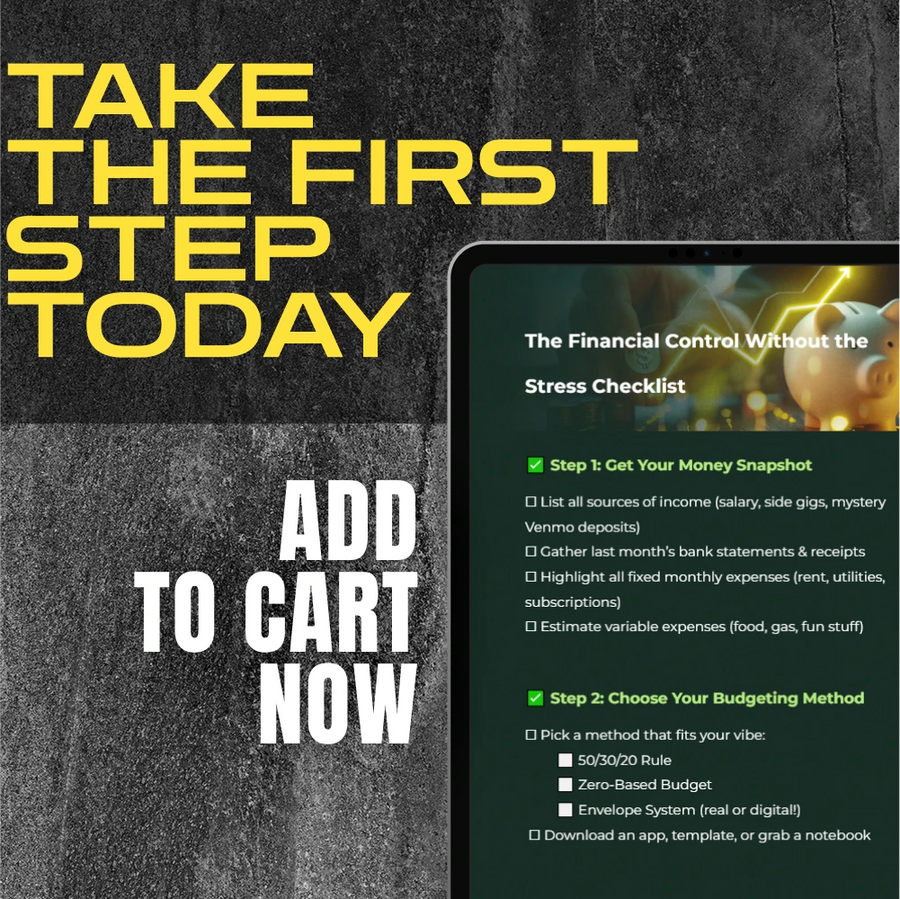 The Financial Control Without the Stress Checklist | Budget Planning Guide | How to Set Up a Budget Plan Printable