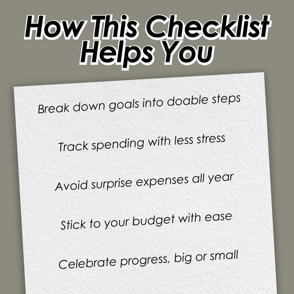 Yearly Budget Glow-Up Checklist: Plan It, Track It, Own It | Digital Download | How to Make a Yearly Budget Guide