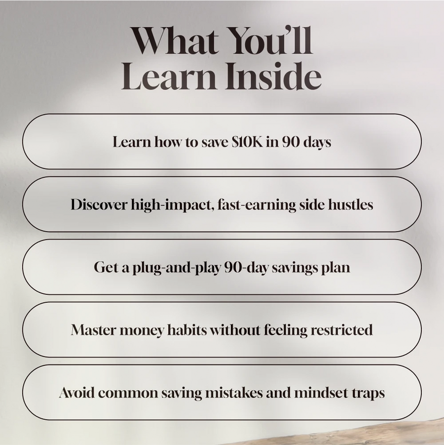 $10K in 90 Days: Your Bold & Brilliant Blueprint to Fast-Track Savings | How to Save $10K in 3 Months Guide | Digital Download eBook & Action Plan