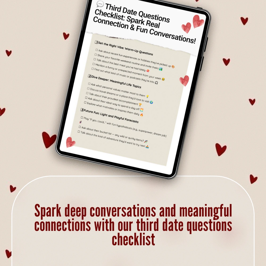 Third Date Questions Checklist: Spark Real Connection & Fun Conversations - Digital Download