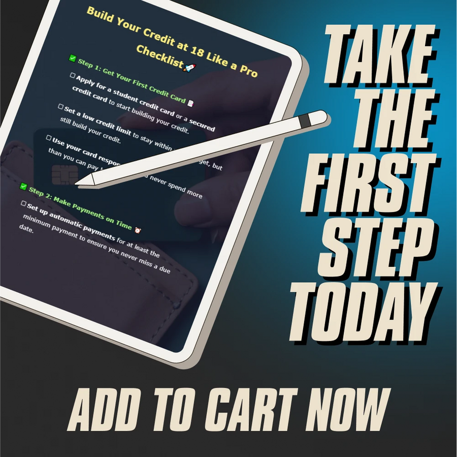 Build Your Credit at 18 Like a Pro Checklist | How to Start Credit at 18 | Credit Building Guide for Beginners | Teen Credit Starter Digital Download
