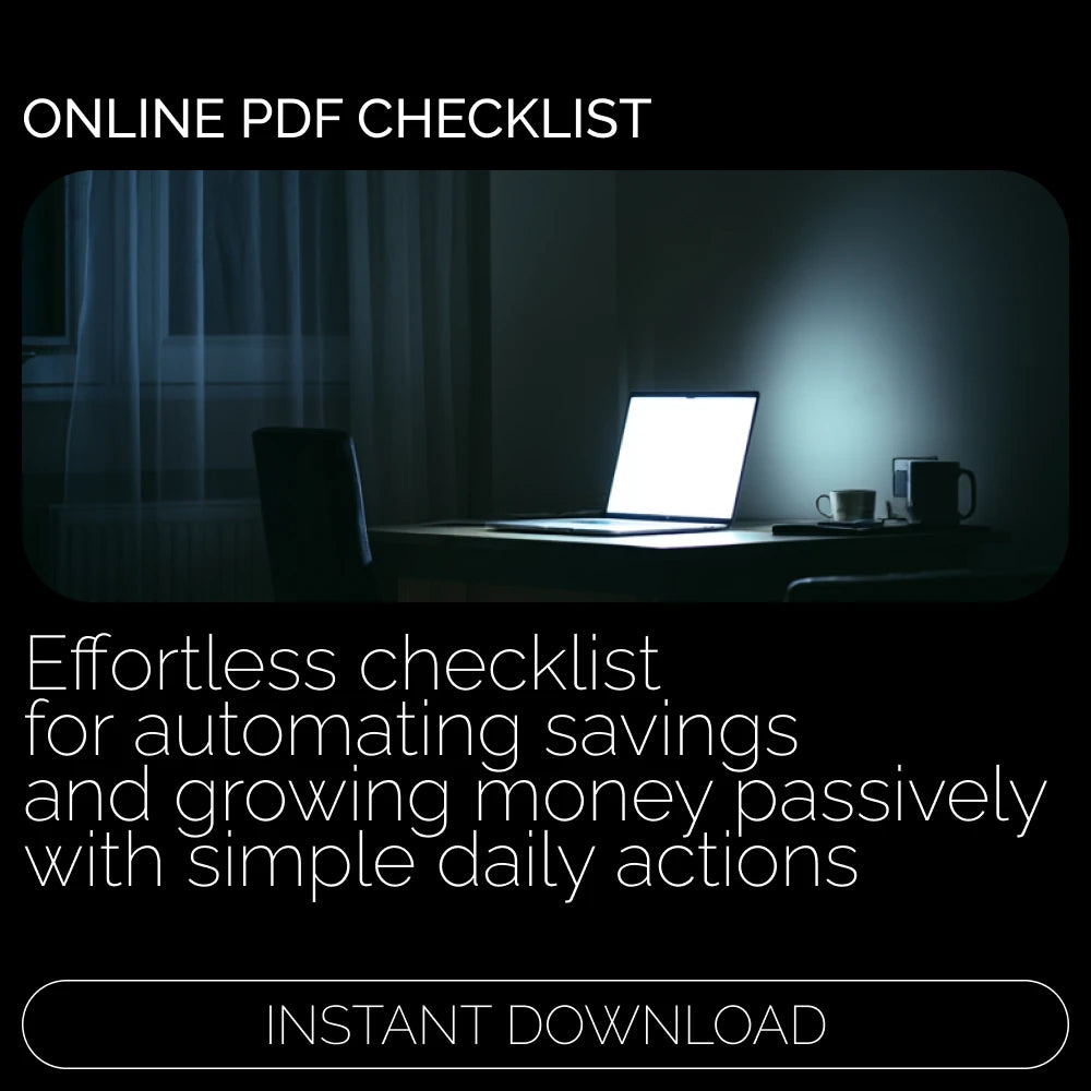 The Lazy Genius's Checklist for Growing Your Savings While You Sleep | Passive Ways to Grow Savings | Printable Money-Saving Checklist | Digital Download for Easy Automated Savings