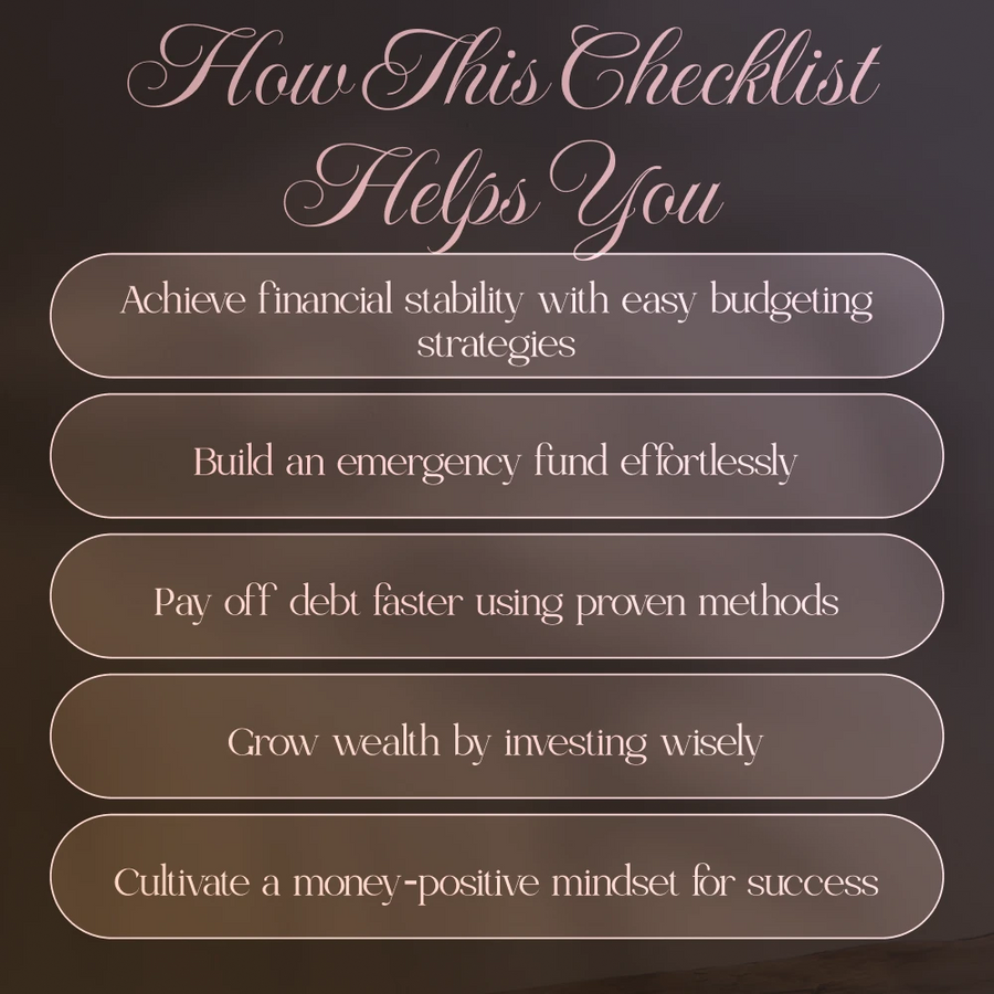 The Financial Literacy Checklist: Your Ultimate Guide to Mastering Money Management and Achieving Financial Freedom