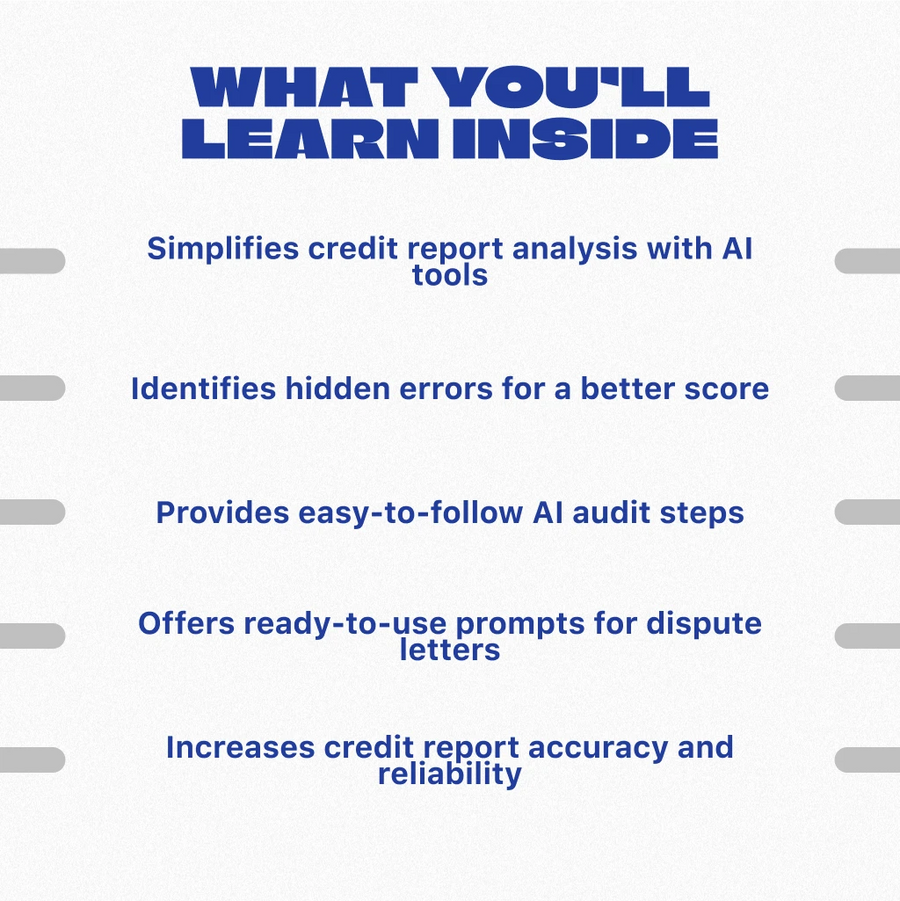AI-Driven Credit Report Audit Guide: Step-by-Step eBook for Accurate Credit Analysis