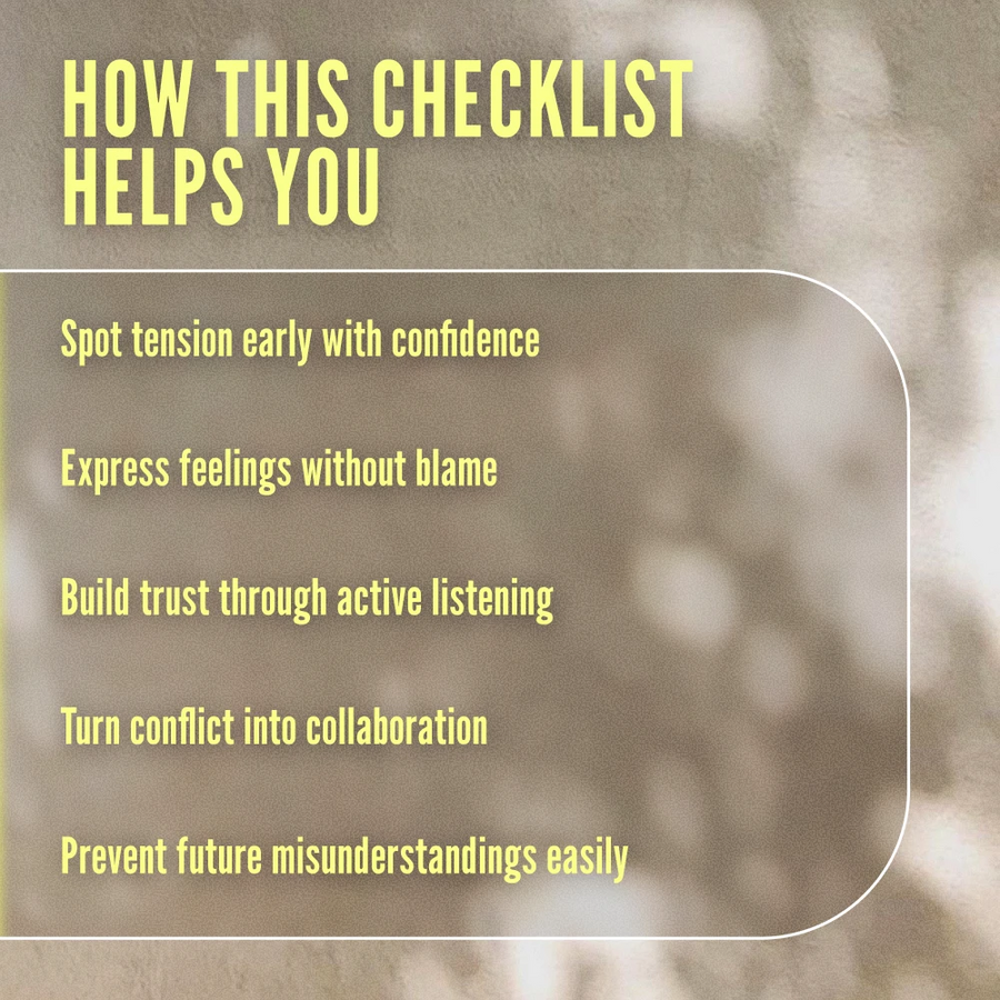 Small Conflict Repair Map: Scripts That Work | Printable Digital Download Checklist for Communication, Emotional Intelligence & Conflict Resolution