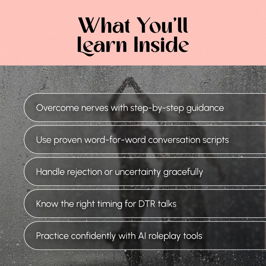 What to Say in a DTR Talk Word-for-Word Scripts | Relationship Guide eBook | Digital Download Checklist for Clarity & Confidence