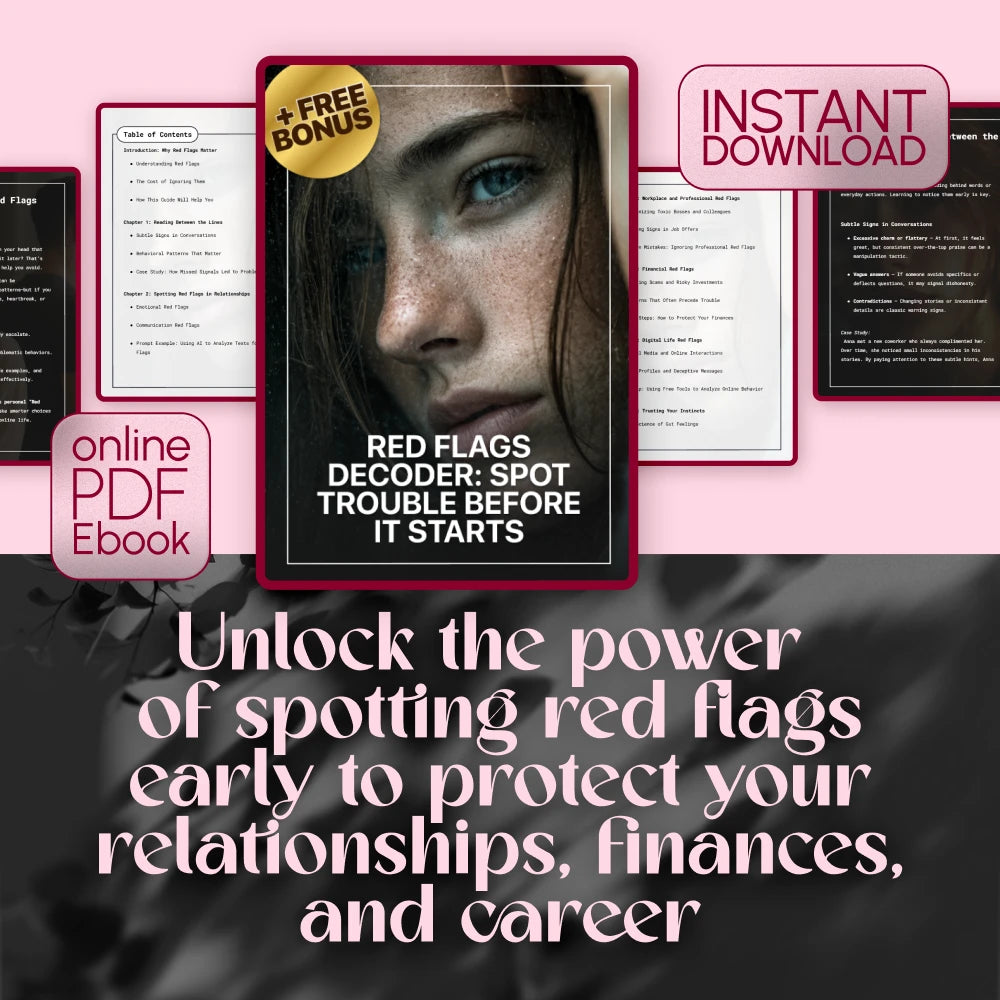 Red Flags Decoder: Spot Trouble Before It Starts - A Comprehensive eBook Guide to Identifying Red Flags in Relationships, Work, and Life