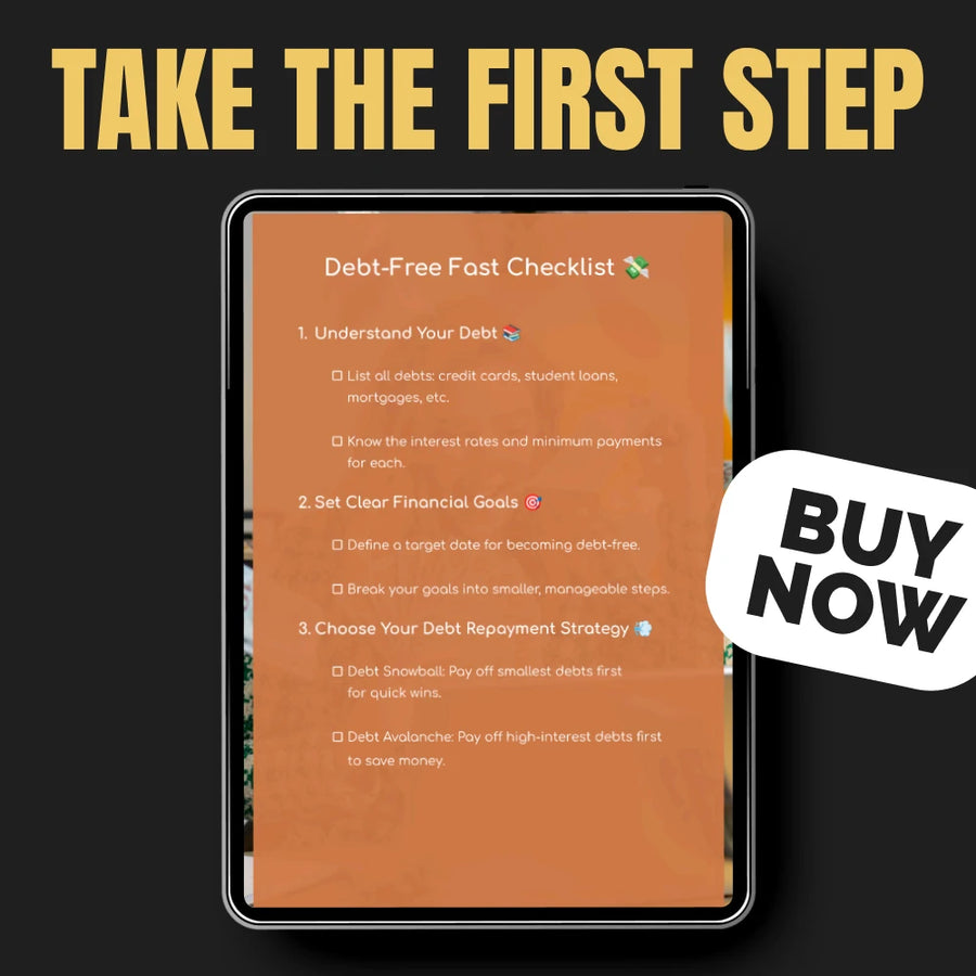 Debt-Free Fast Checklist ๐ธ | Achieve Financial Freedom Quickly | Digital Download Guide