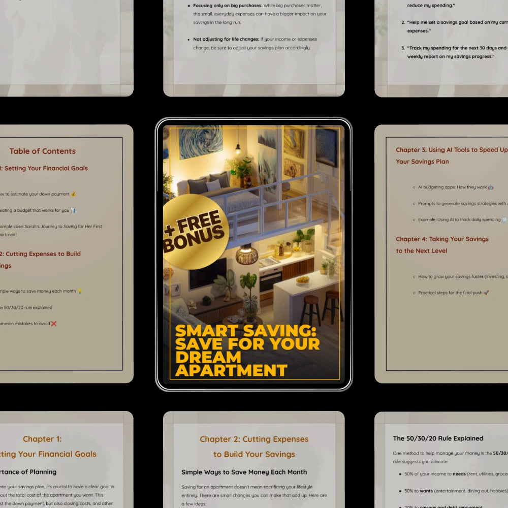 Smart Saving: Save for Your Dream Apartment | Practical Guide on how to save money for an apartment | Budgeting, AI Tools & Real-Life Examples