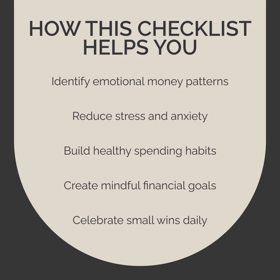 Your Step-by-Step Guide to Breaking Free from Money Addiction | Printable Digital Checklist for Building Healthier Financial Habits and Mindset