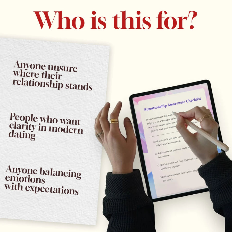 Situationship Awareness Checklist | Digital Download | Relationship Clarity Guide, Self-Reflection eBook, Dating Boundaries Printable