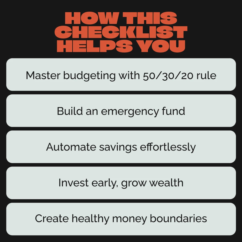 Young & Money-Savvy Starter Pack: The Essential Checklist for Making Good Money Decisions While Young