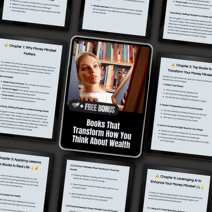 Books That Transform How You Think About Wealth | Money Mindset Guide for Personal Growth, Financial Literacy & Abundance Thinking | Digital Download | books about money mindset