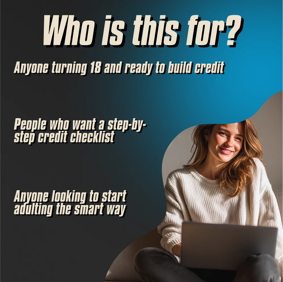 Build Your Credit at 18 Like a Pro Checklist | How to Start Credit at 18 | Credit Building Guide for Beginners | Teen Credit Starter Digital Download
