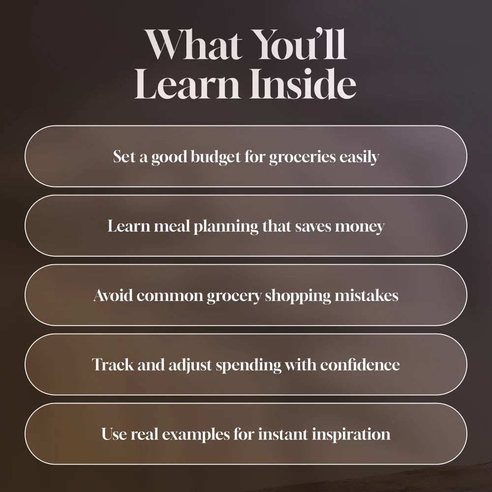 Smart Spending: How to Set a Good Grocery Budget That Works for You | Budget Grocery Shopping Guide | Digital Download for Meal Planning, Money-Saving Tips & Family Grocery Planning