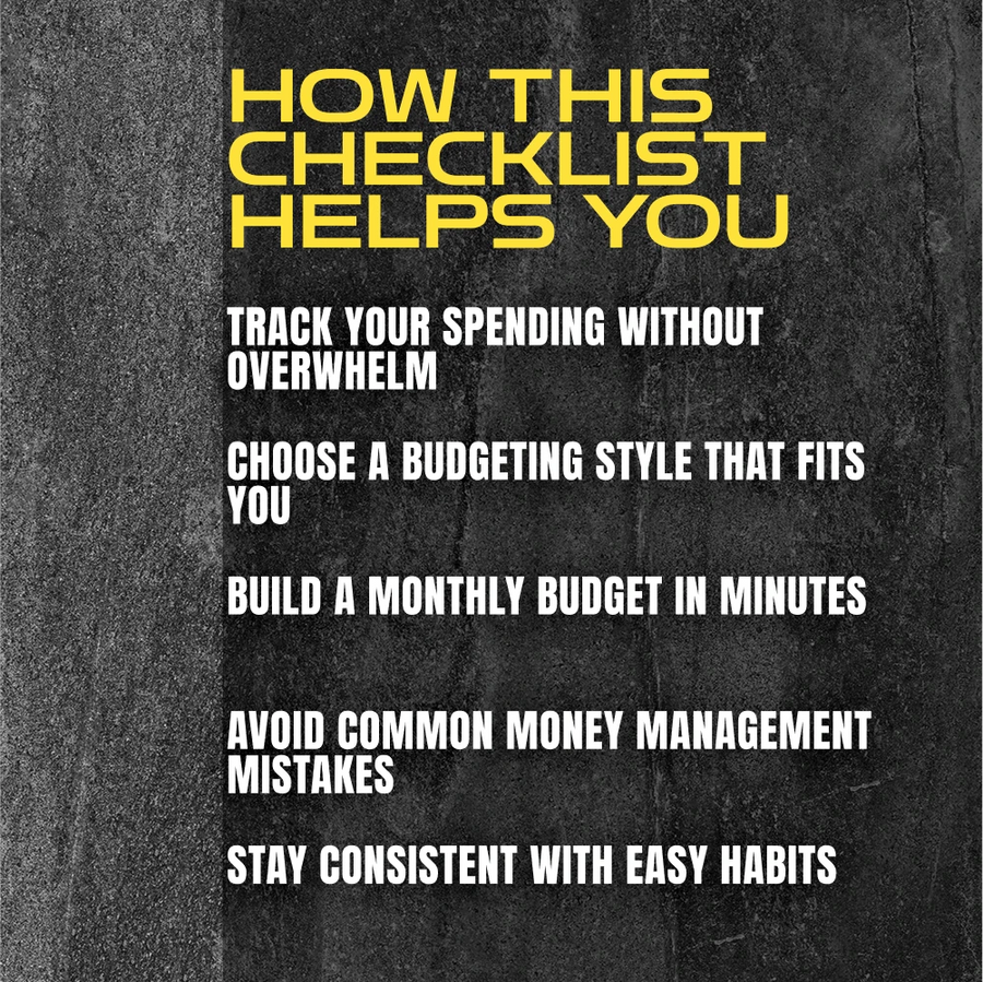 The Financial Control Without the Stress Checklist | Budget Planning Guide | How to Set Up a Budget Plan Printable