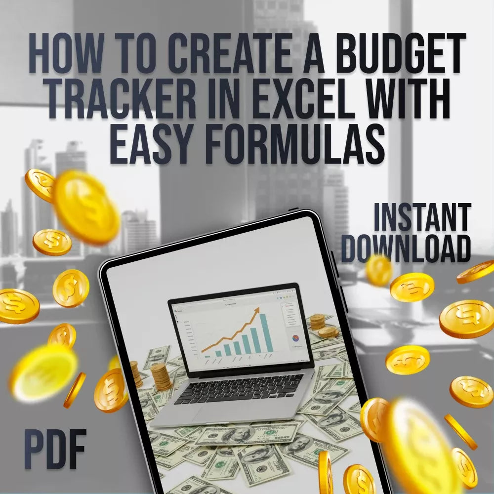 How to Create a Budget Tracker in Excel with Easy Formulas | Checklist for Beginners | Digital Download
