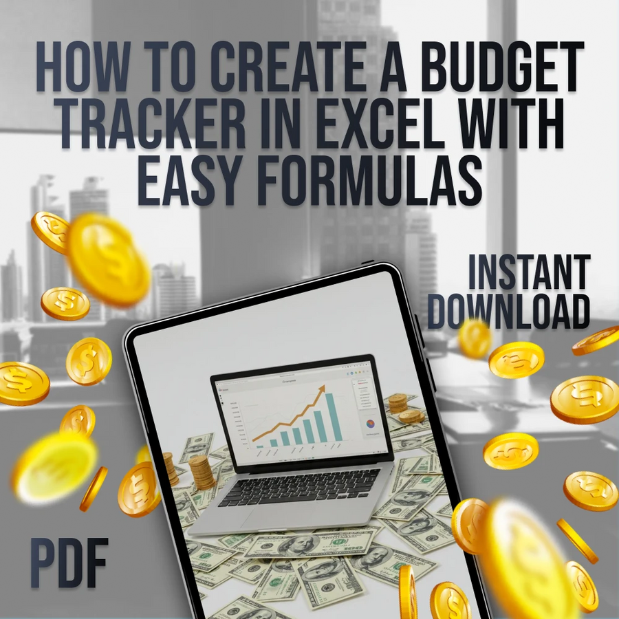 How to Create a Budget Tracker in Excel with Easy Formulas | Checklist for Beginners | Digital Download