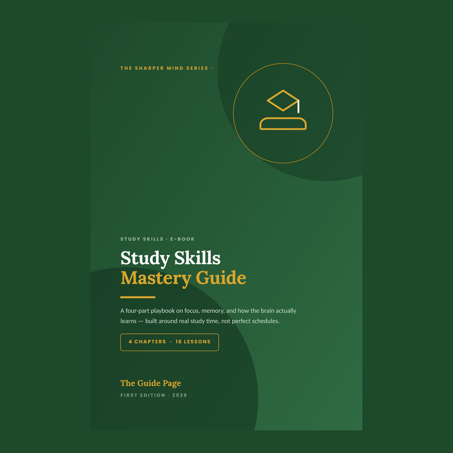 Study Skills Mastery Guide | Digital Study Guide, Learning Strategies eBook, Focus Tips, Memory Techniques PDF
