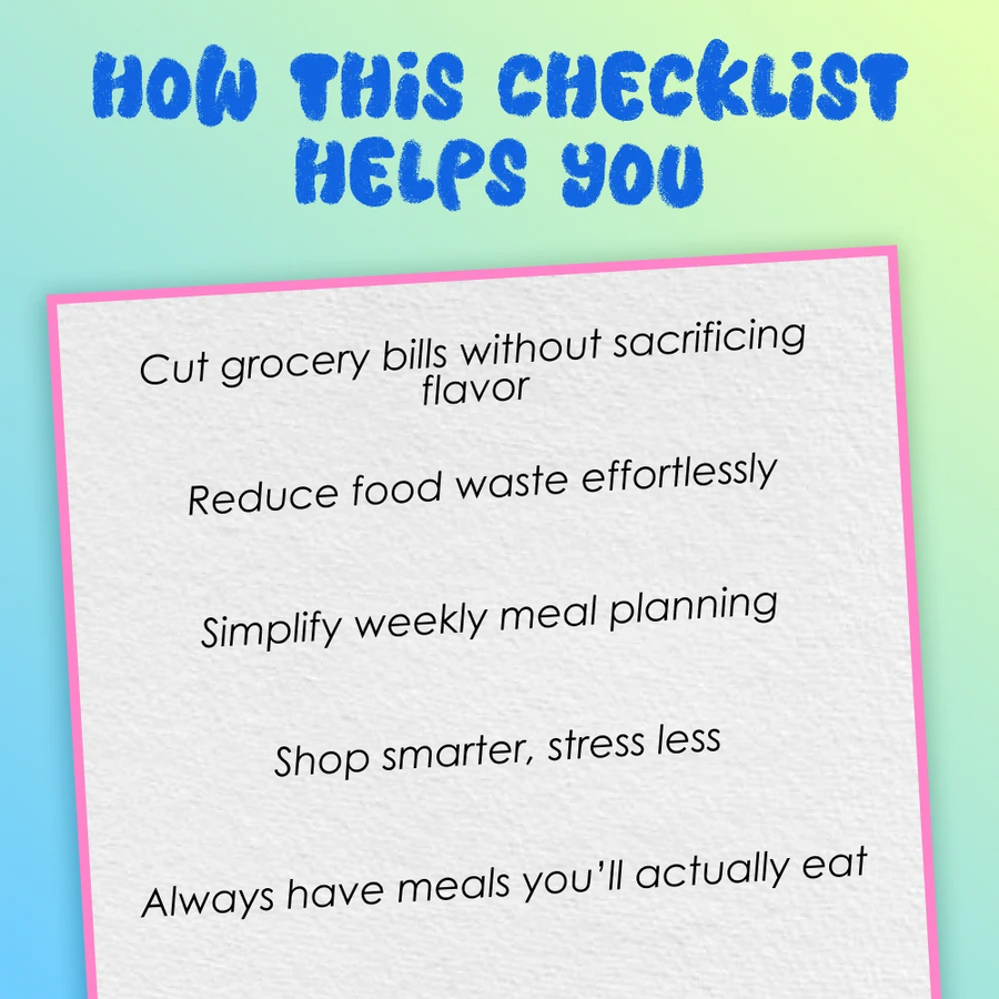 “Solo Grocery Game Plan” – One-Person Meal Bosses Checklist | How to Budget Groceries for 1 | Weekly Meal Planning Printable