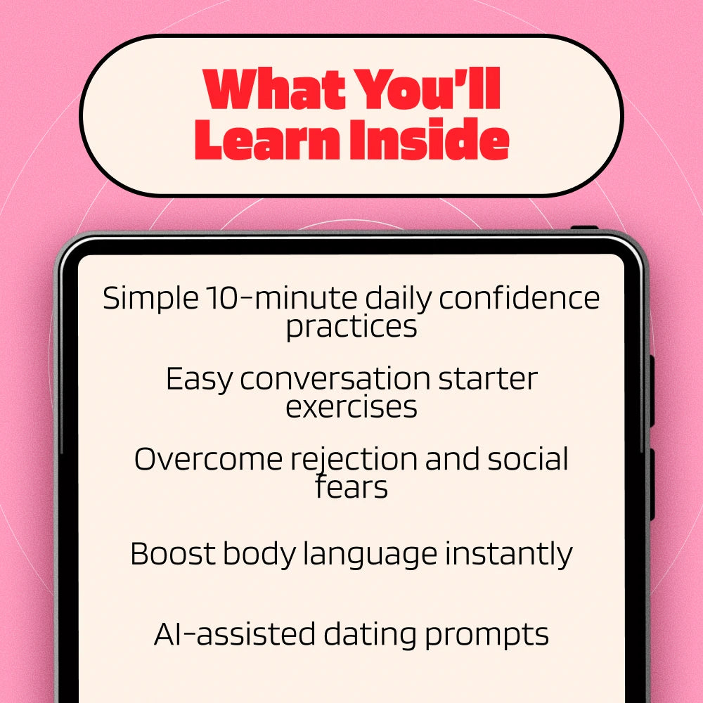 Build Dating Confidence in 10 Minutes a Day | Digital Guide for Quick Confidence Boosters, Overcoming Dating Fears & AI-Powered Prompts | How to Build Dating Confidence in 10 Minutes a Day