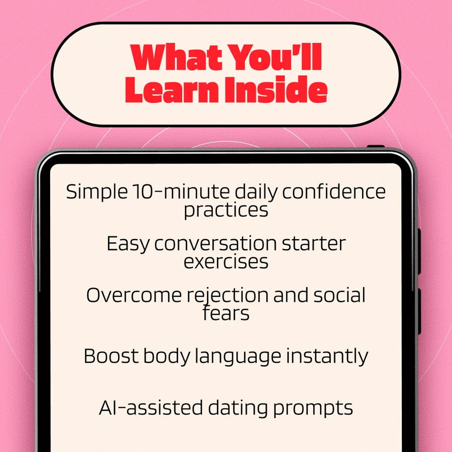 Build Dating Confidence in 10 Minutes a Day | Digital Guide for Quick Confidence Boosters, Overcoming Dating Fears & AI-Powered Prompts | How to Build Dating Confidence in 10 Minutes a Day