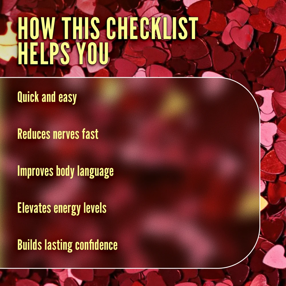 5-Minute Confidence Routine Before a Date | Printable Digital Checklist | Instant Download Confidence Boost, Dating Self-Care Guide, Quick Pre-Date Routine