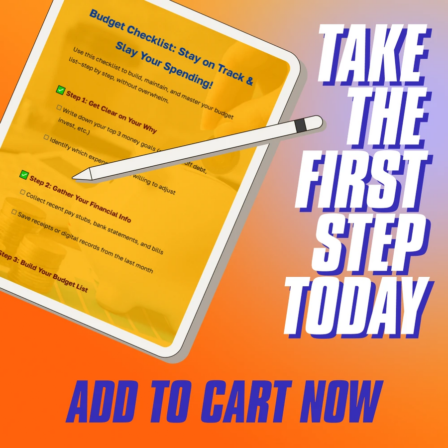 Budget Checklist: Stay on Track & Slay Your Spending | Digital Budget List | How to Make a Budget List Printable PDF