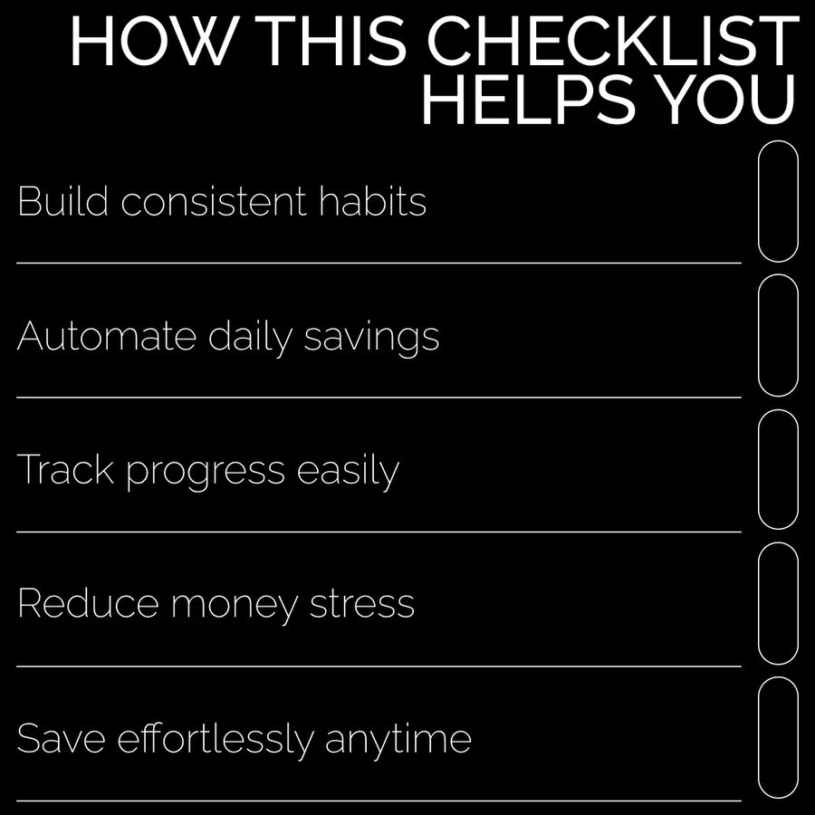 Micro-Saving Mastery Checklist | Building Micro-Saving Discipline Guide | Digital Download for Simple, Stress-Free Saving