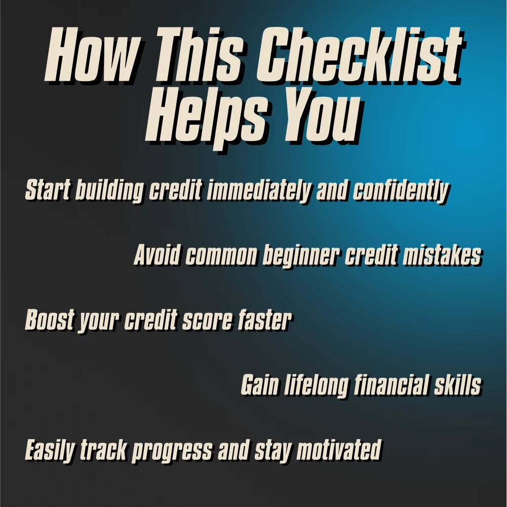 Build Your Credit at 18 Like a Pro Checklist | How to Start Credit at 18 | Credit Building Guide for Beginners | Teen Credit Starter Digital Download