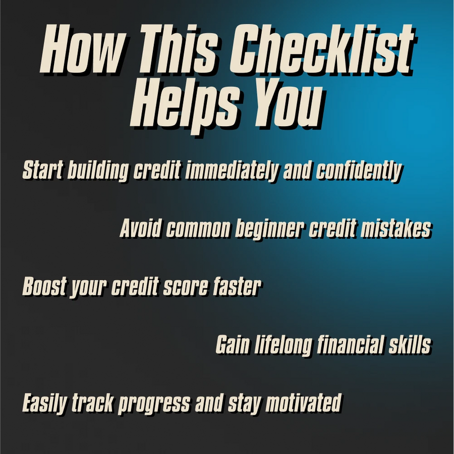 Build Your Credit at 18 Like a Pro Checklist | How to Start Credit at 18 | Credit Building Guide for Beginners | Teen Credit Starter Digital Download