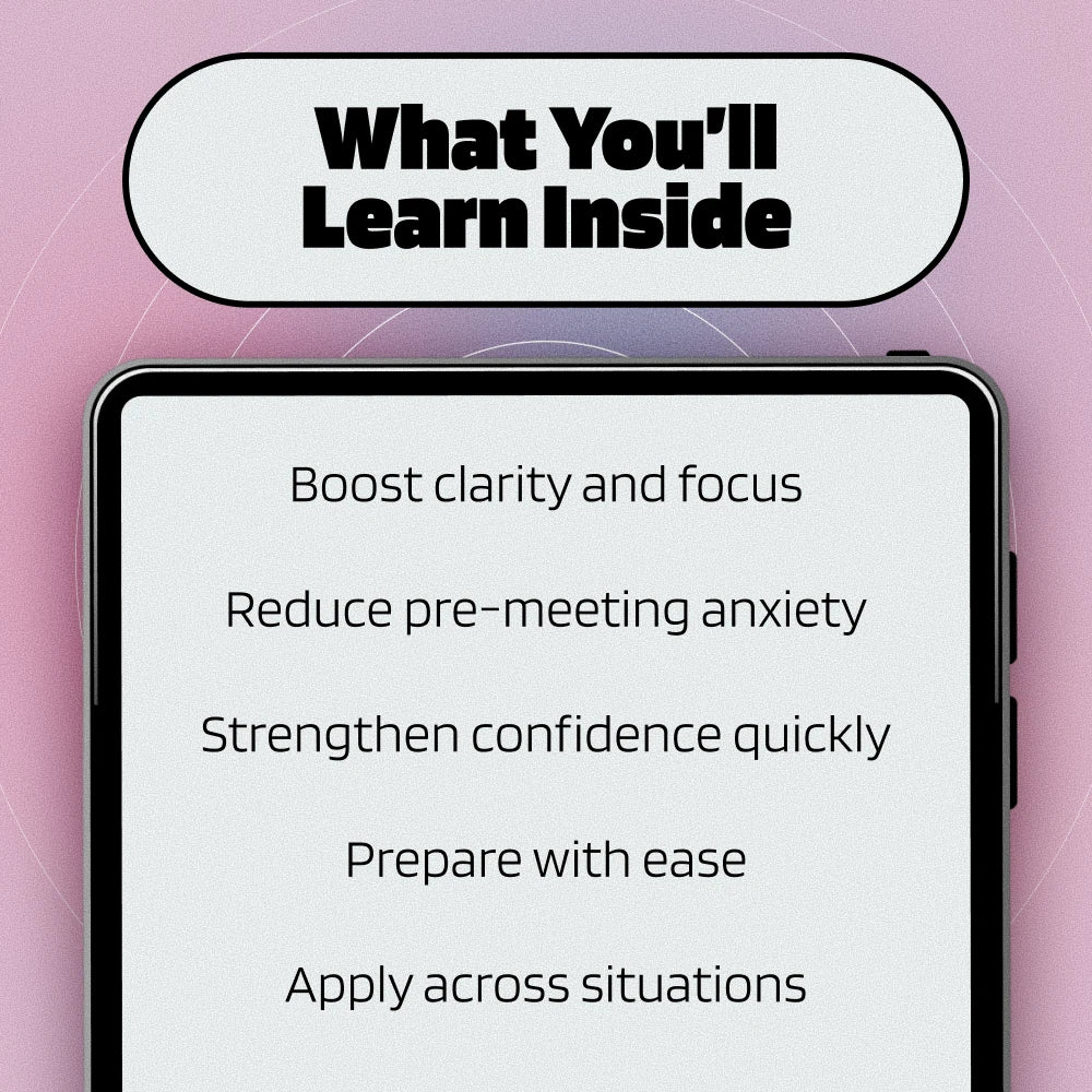 Visualize Success: Pre-Meeting Confidence Map | Ebook for Confidence, Clarity & Visualization Exercises