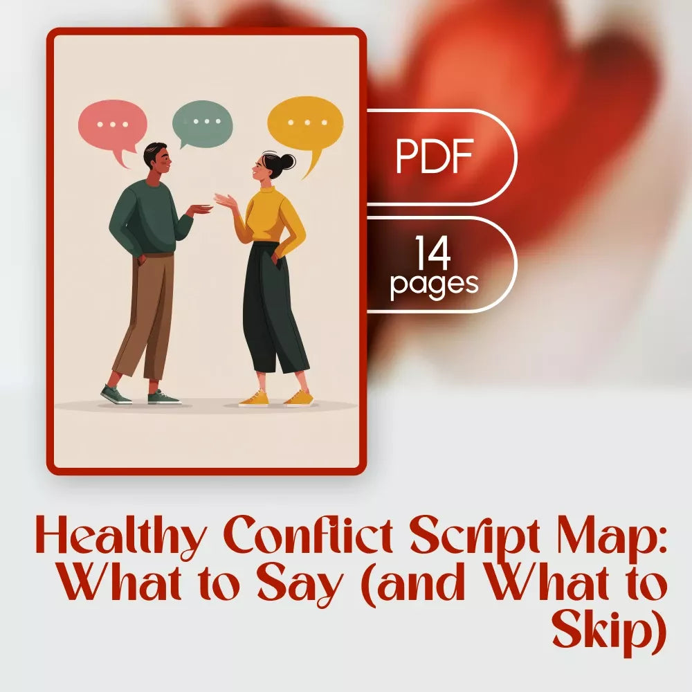 Healthy Conflict Script Map: What to Say (and What to Skip) | Guide for Communication, Relationships, and Workplace Conversations | Healthy Conflict Script Map: What to Say vs Avoid Digital Download