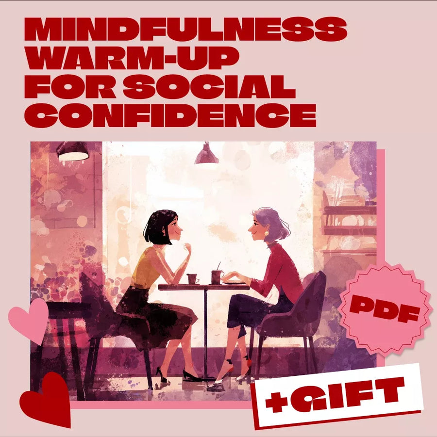 Mindfulness Warm-Up for Social Confidence | Printable Checklist | Digital Download Guide for Anxiety Relief, Social Confidence & Mindfulness eBook